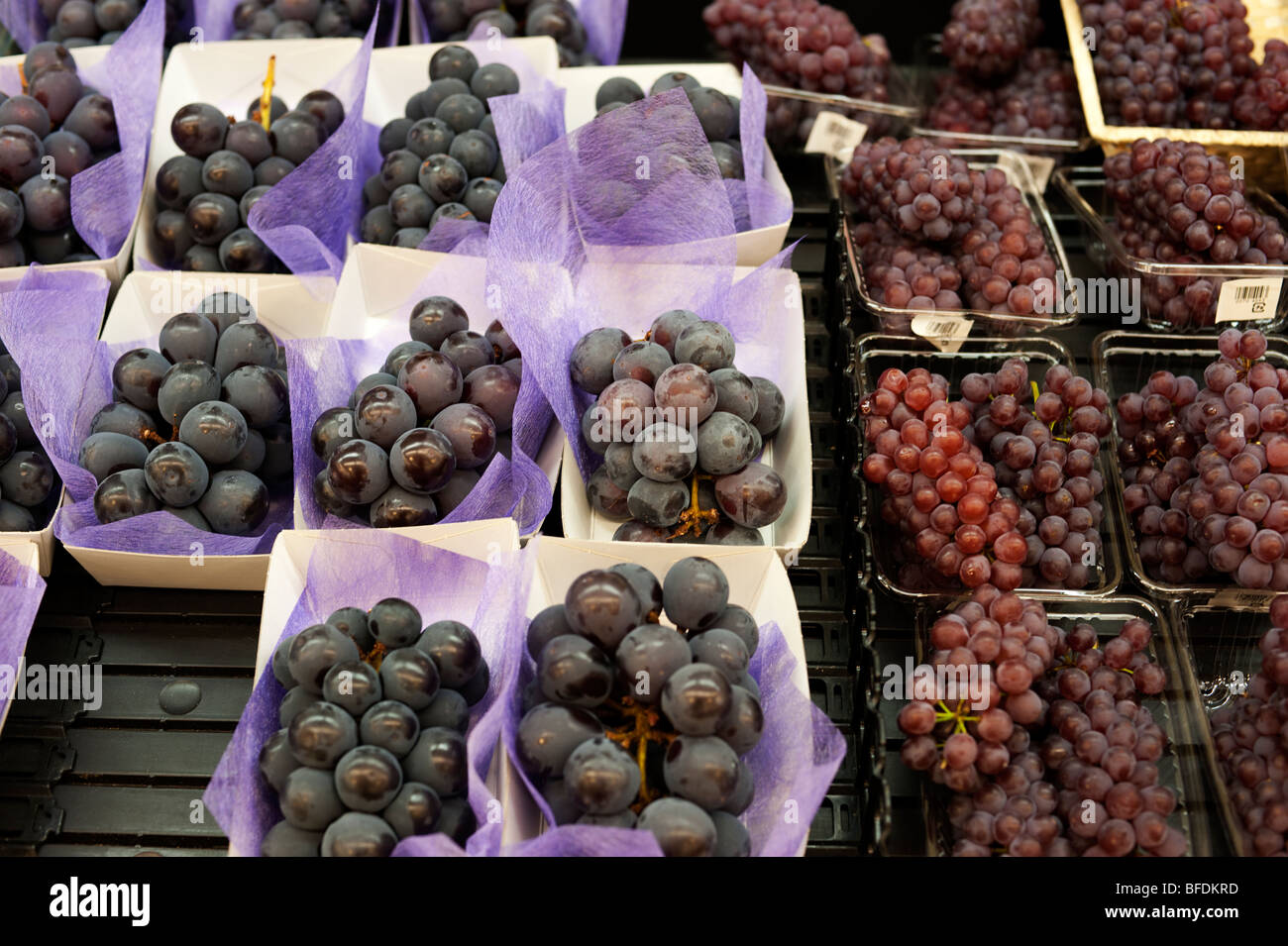 Japanese grapes for sale in a supermarket in Japan in August, Kawasaki