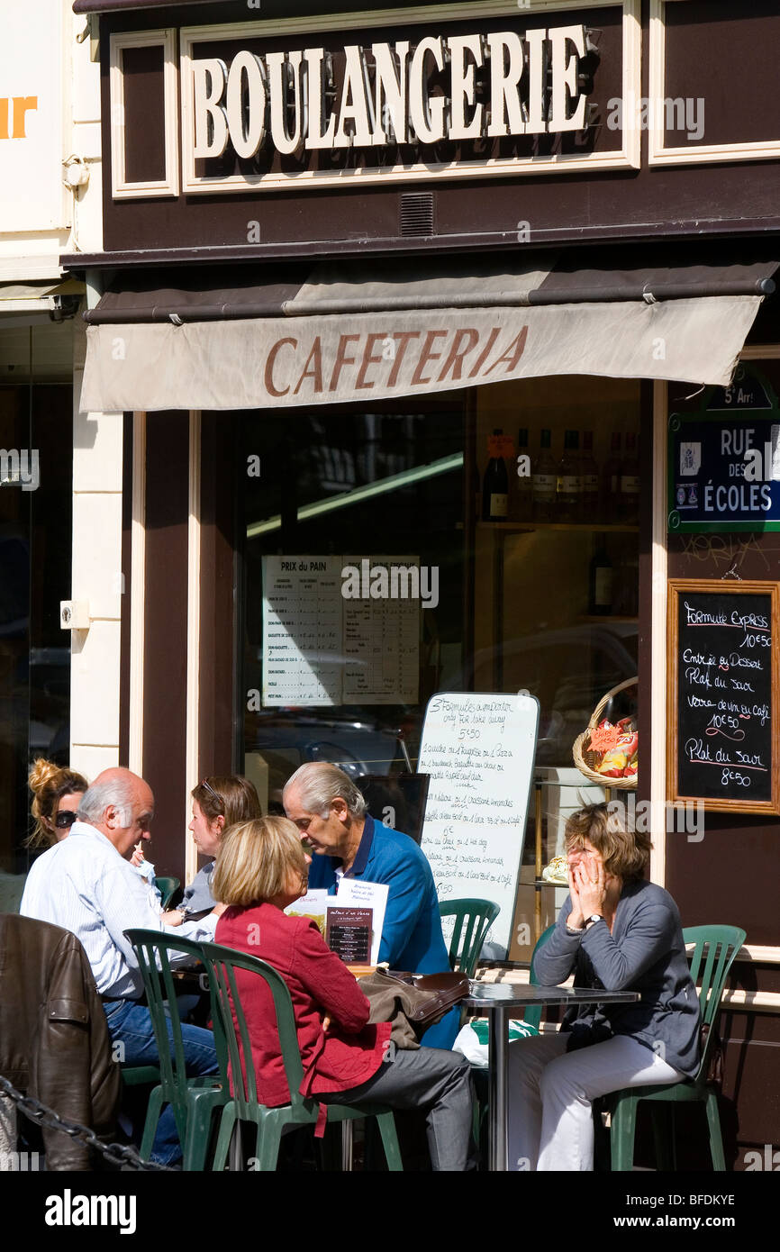 Sidewalk cafe in Paris, France. Stock Photo