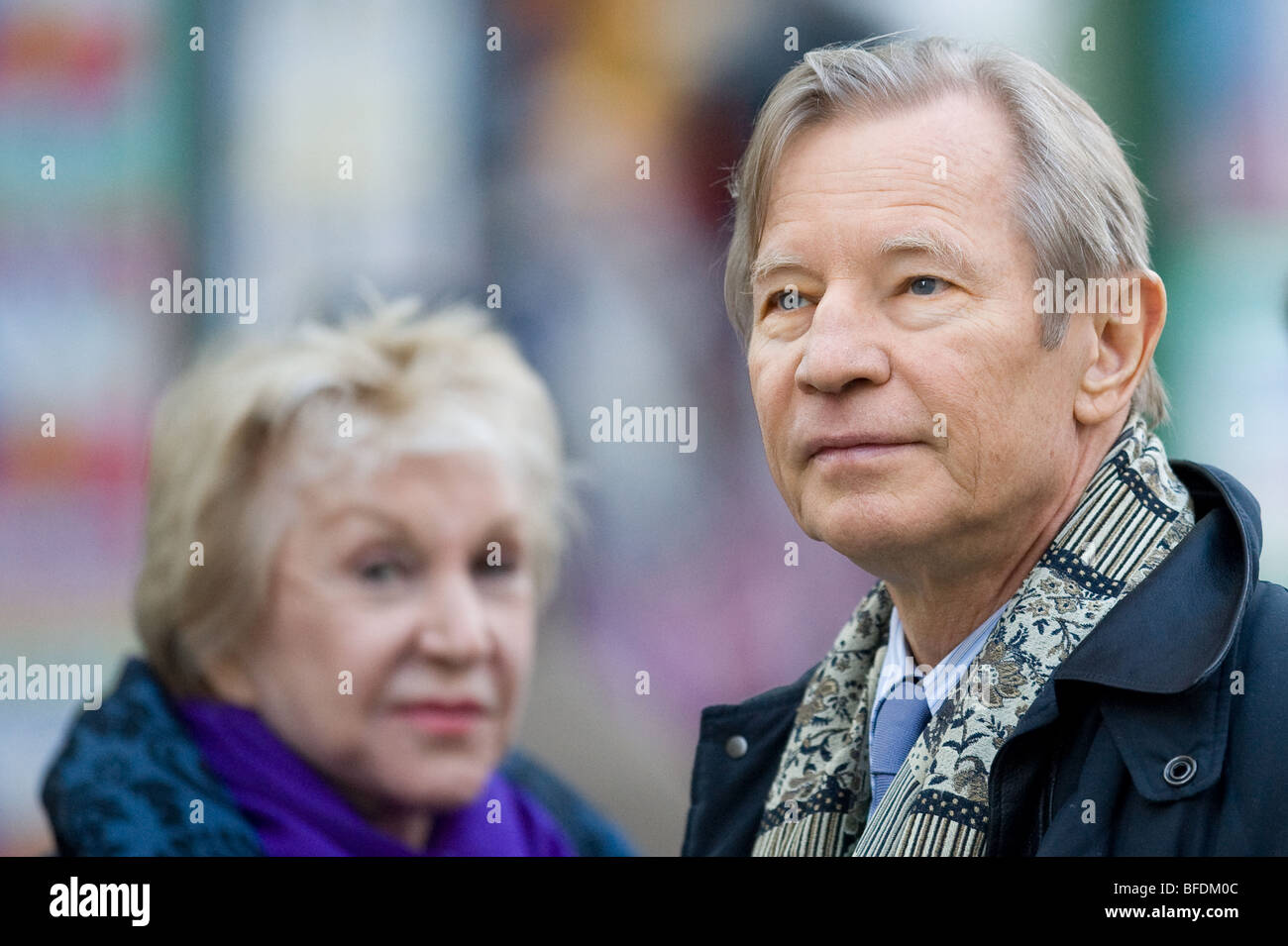 Michael York with his wife in Prague Stock Photo