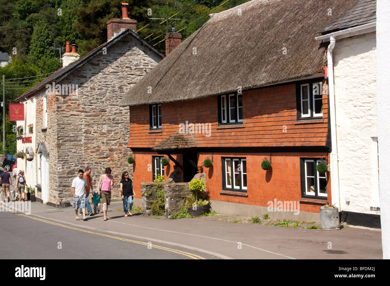 Street Scene at Dulverton Somerset England UK Stock Photo Alamy
