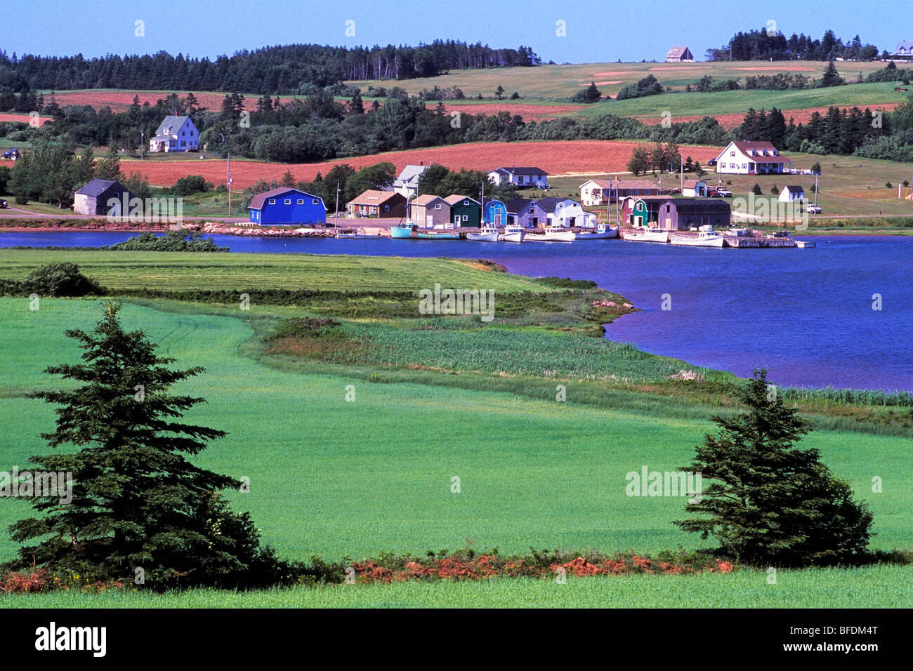 Coastal fishing village, French River, Prince Edward Island, Canada