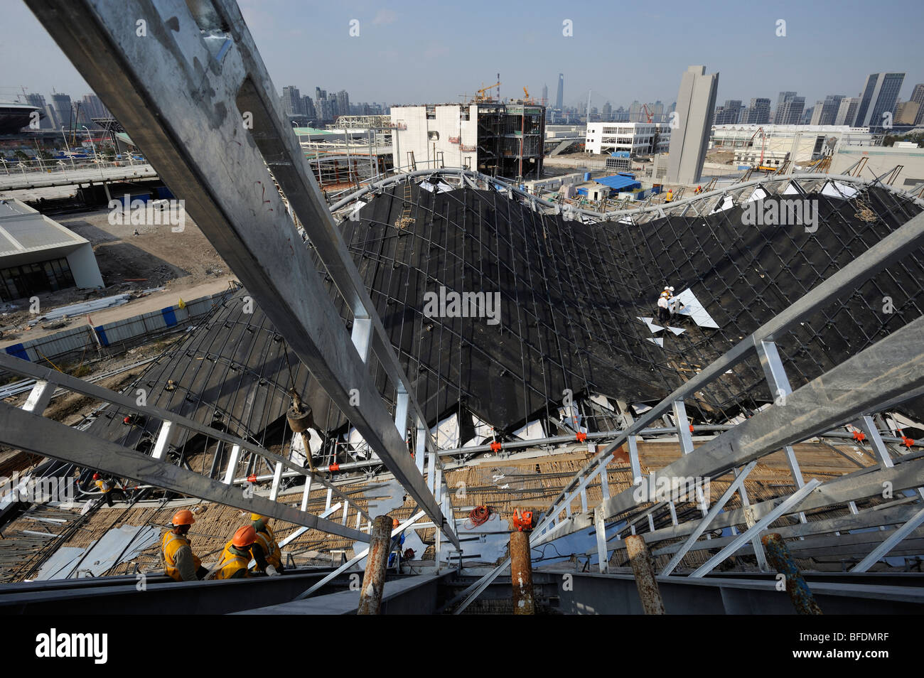 Construction site of the World Expo 2010 in Shanghai, China.15-Oct-2009 Stock Photo