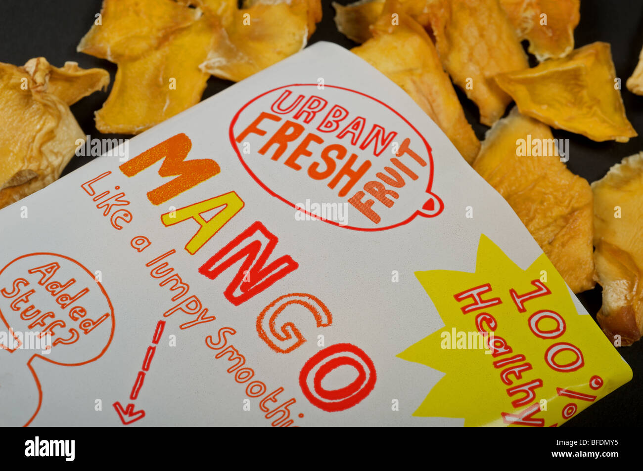 Packet of dried mango snacks by Urban Fresh Fruit Stock Photo Alamy
