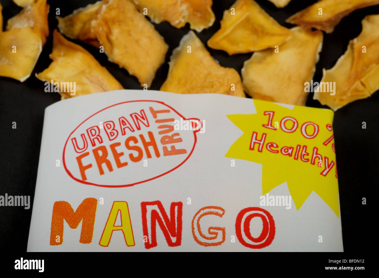 Packet of dried mango snacks by Urban Fresh Fruit Stock Photo Alamy