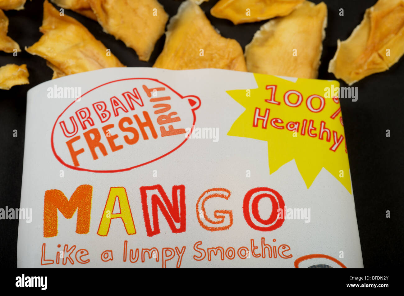 Packet of dried mango snacks by Urban Fresh Fruit Stock Photo Alamy