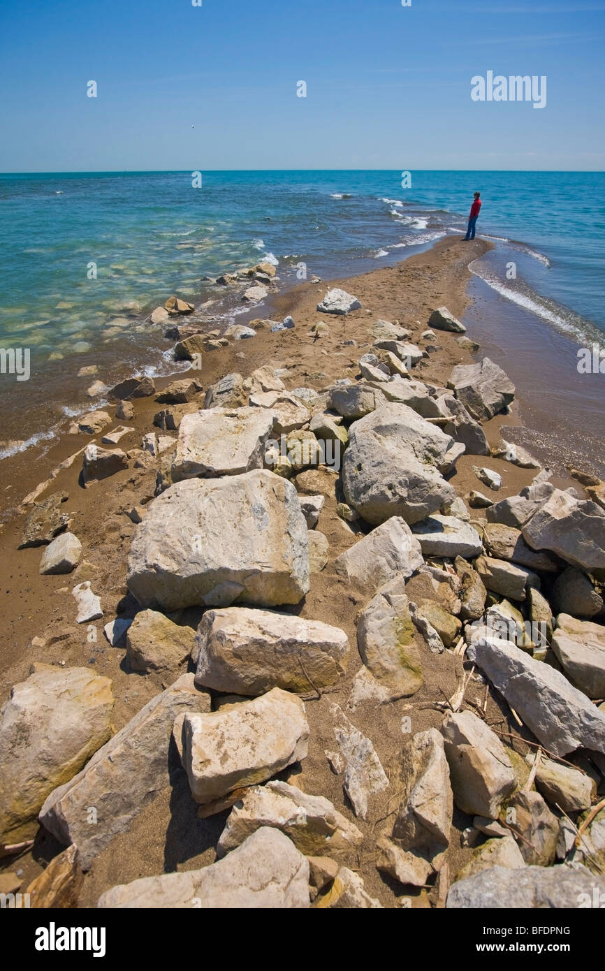 Southernmost point of mainland Canada at Point Pelee National Park, Lake Erie, Leamington, Ontario, Canada Stock Photo