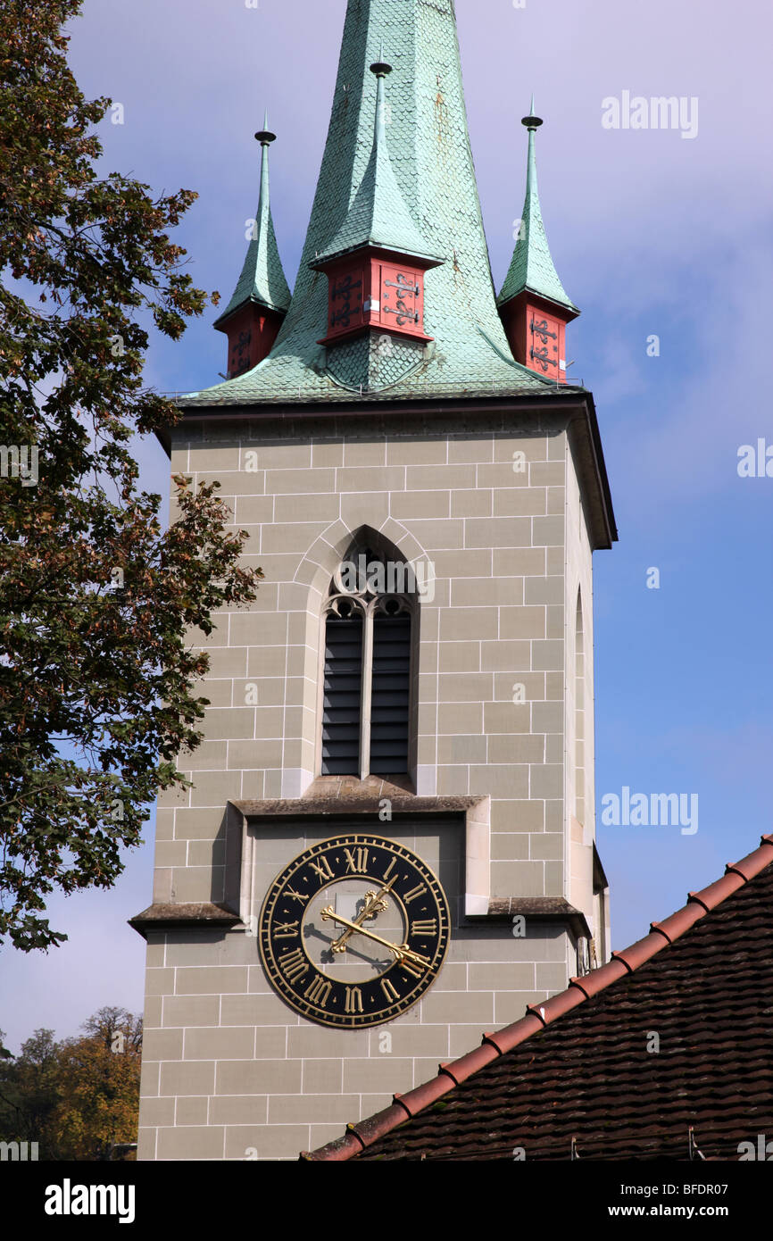 church steeple, Nydeck, Bern Stock Photo