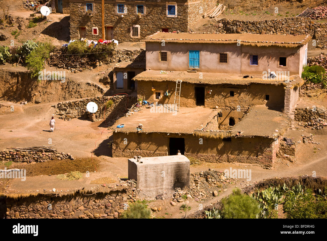 TAGNI, MOROCCO - Berber village in the Atlas Mountains. Stock Photo