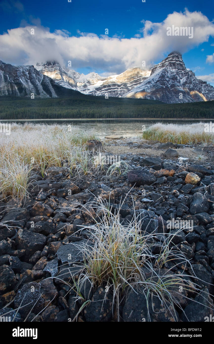 Mount Chephren and Upper Waterfowl Lake, Banff National Park, Alberta, Canada Stock Photo