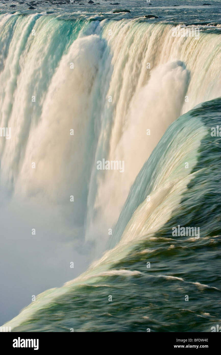 High angle view of the rushing waters of Horseshoe Falls, Niagara Falls, Ontario, Canada Stock Photo