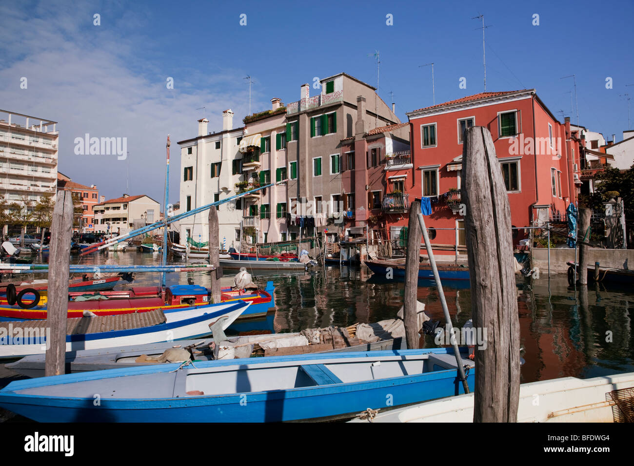 Chioggia, Historical town known for its fish market near Venice, Italy Stock Photo
