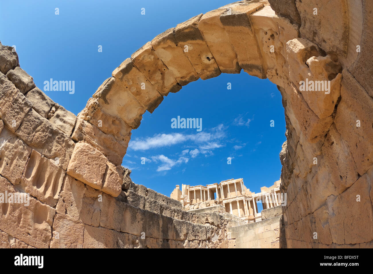 Arch in Sabratha Stock Photo