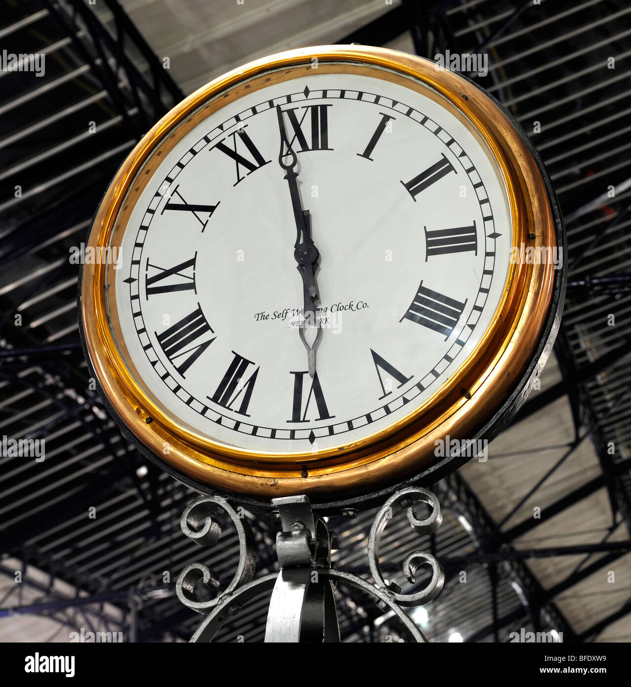 Public clock at Earls Court London Underground Station, London, England, UK Stock Photo Alamy