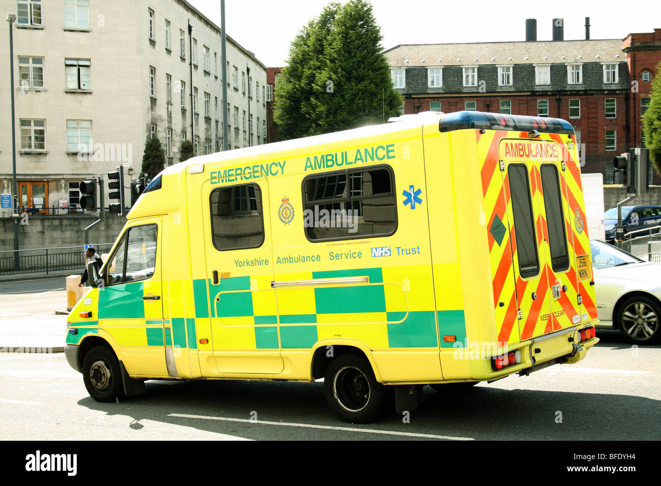 Emergency Services Ambulance First Aid Accident emergency A&E medic paramedic Stock Photo