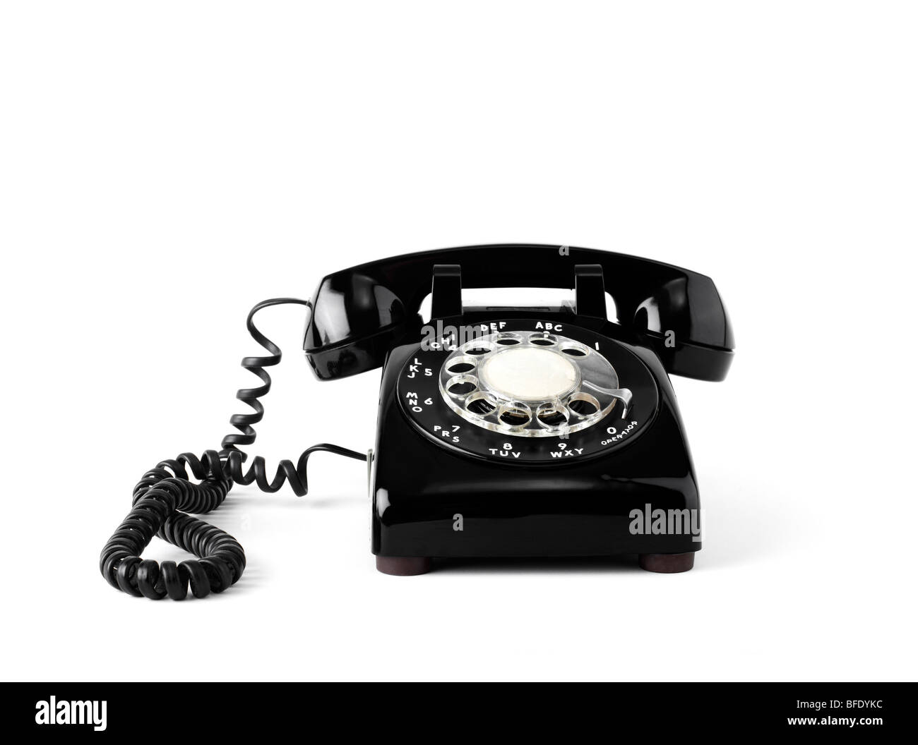 Old fashion rotary telephone Stock Photo