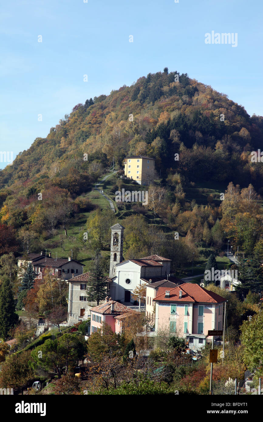 Monte Bre , Lugano, Ticino, Switzerland Stock Photo