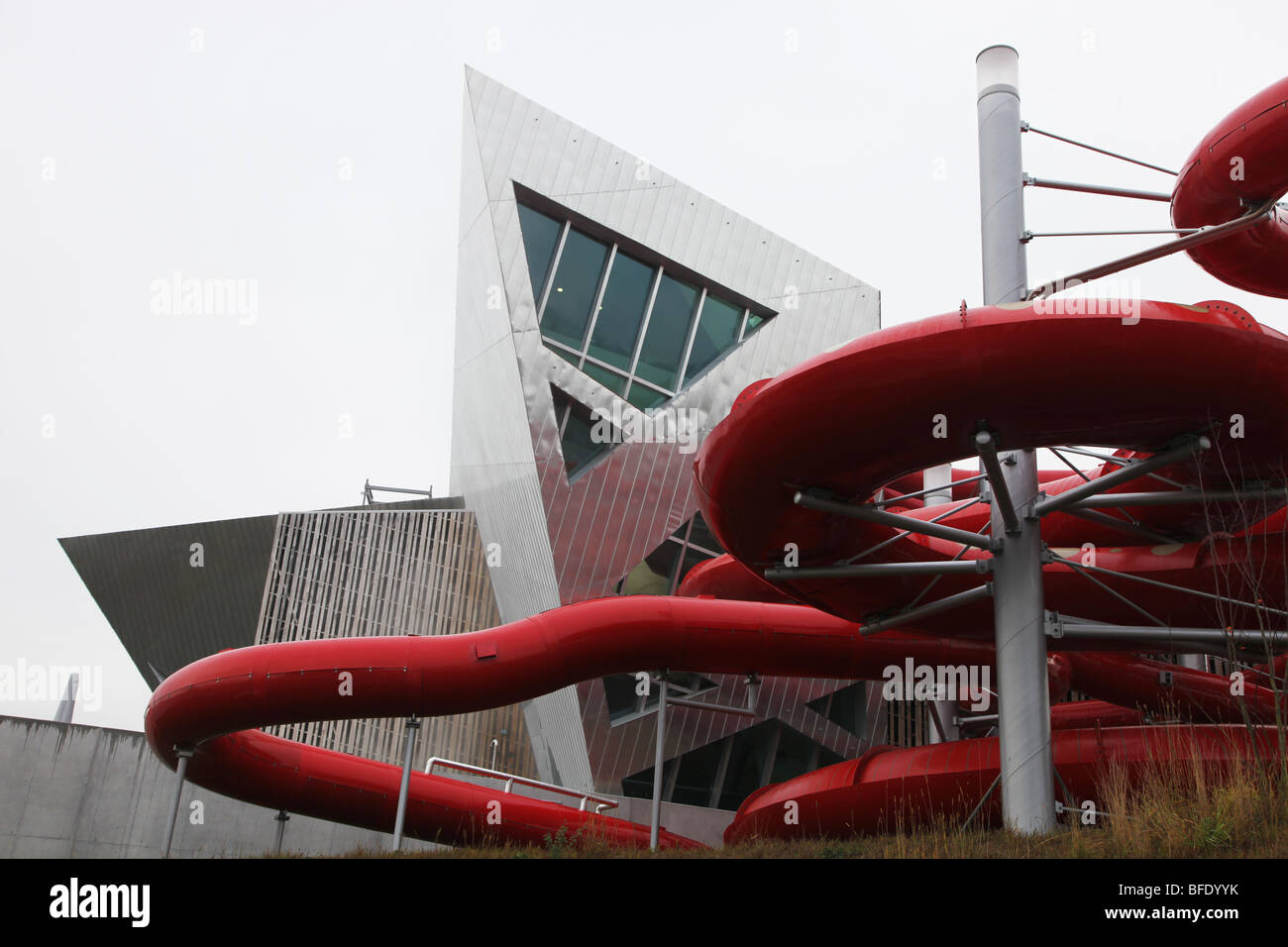 exterior of shopping mall designed by Daniel Libeskind in Bern Stock Photo