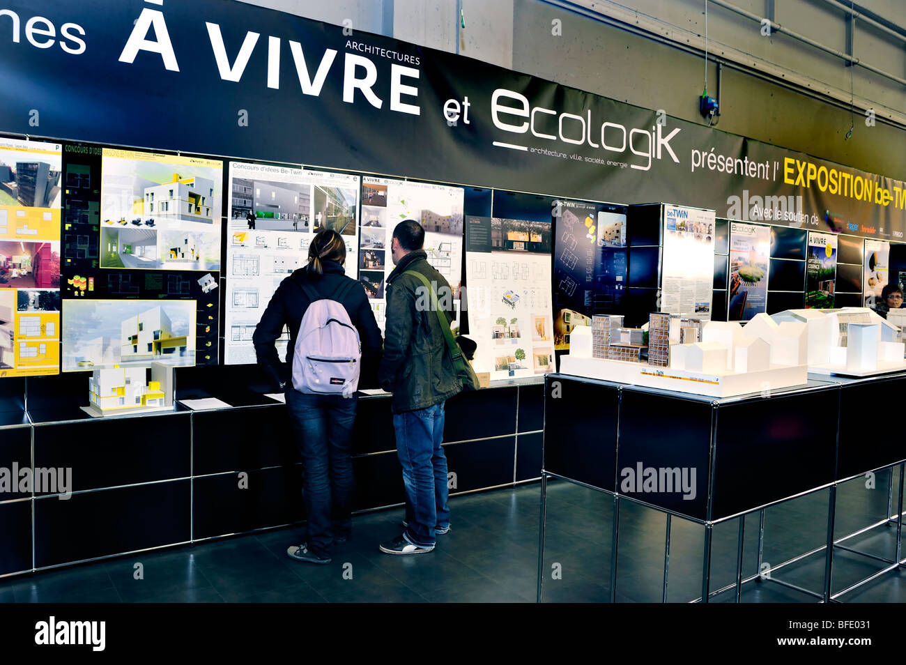 Paris, France, Young Couple Looking, Construction Equipment Trade Show