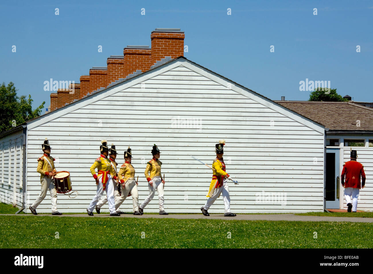 Fife and drum marching band, Fort York, Toronto, Canada Stock Photo