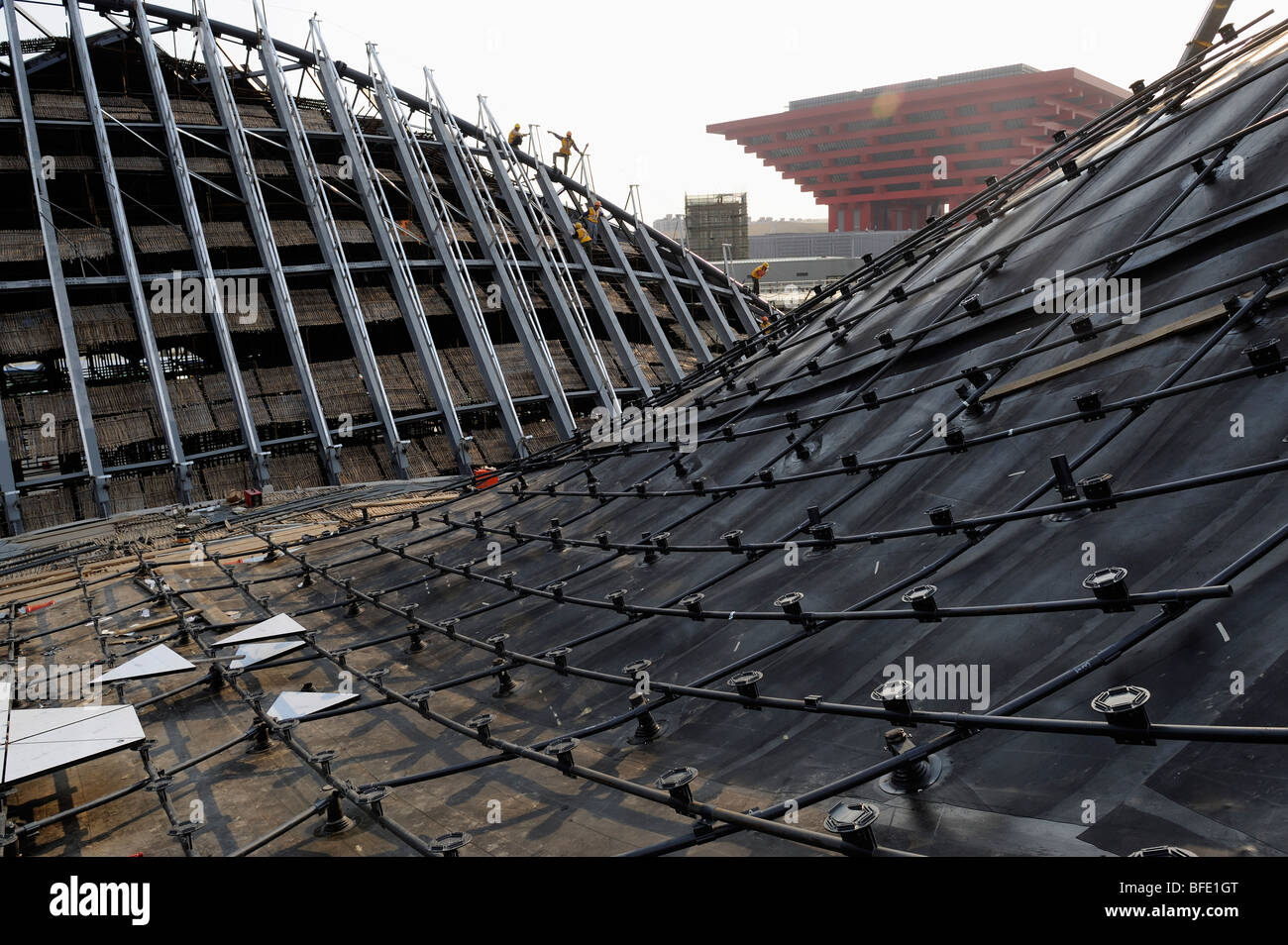 Construction site of the World Expo 2010 in Shanghai China.15-Oct-2009 Stock Photo