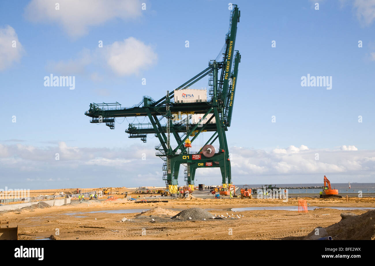 Great Yarmouth Outer Harbour construction project, November 2009