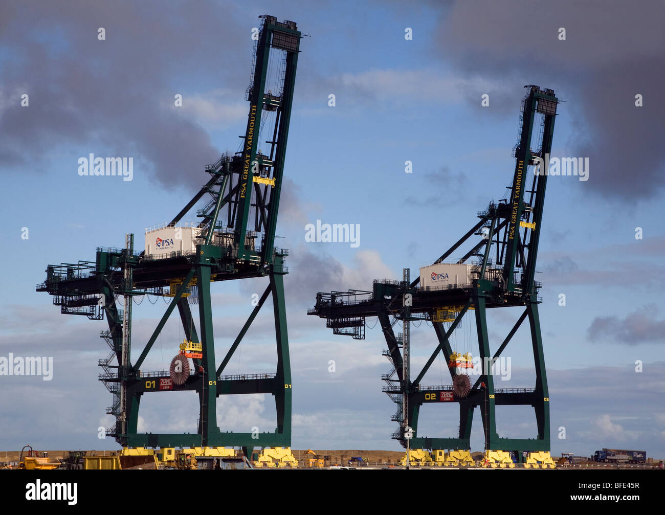 Great Yarmouth Outer Harbour construction project, November 2009