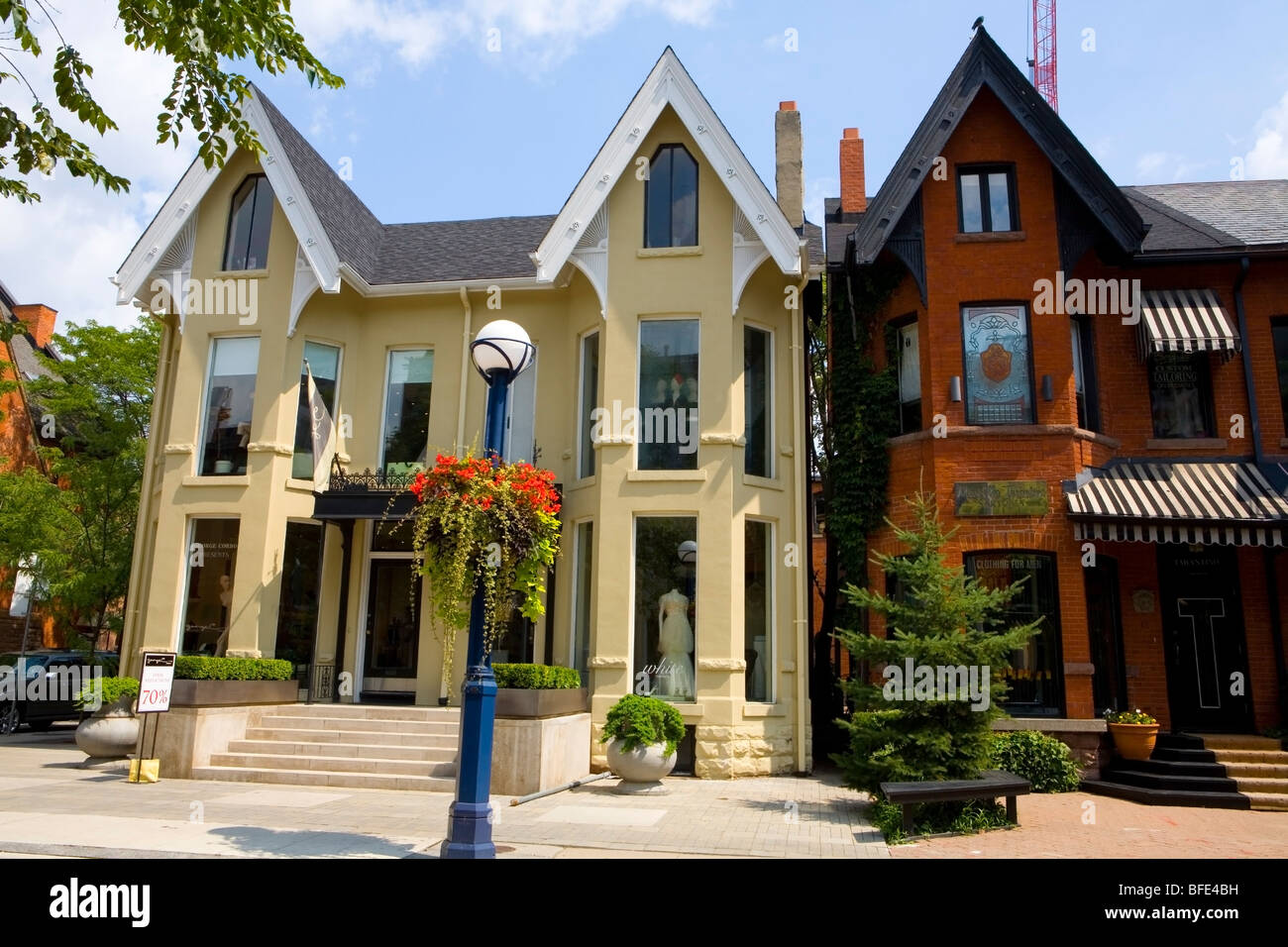 Storefronts, Yorkville, Toronto, Ontario, Canada Stock Photo