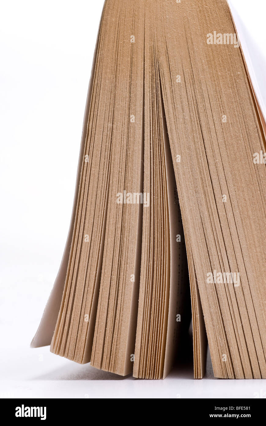 book standing on edge Stock Photo