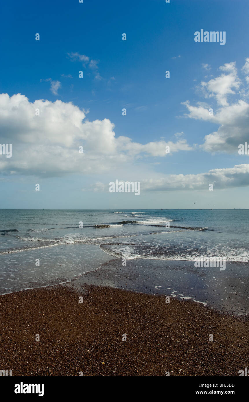 blue sky with white cloud over the sea and beach Stock Photo - Alamy