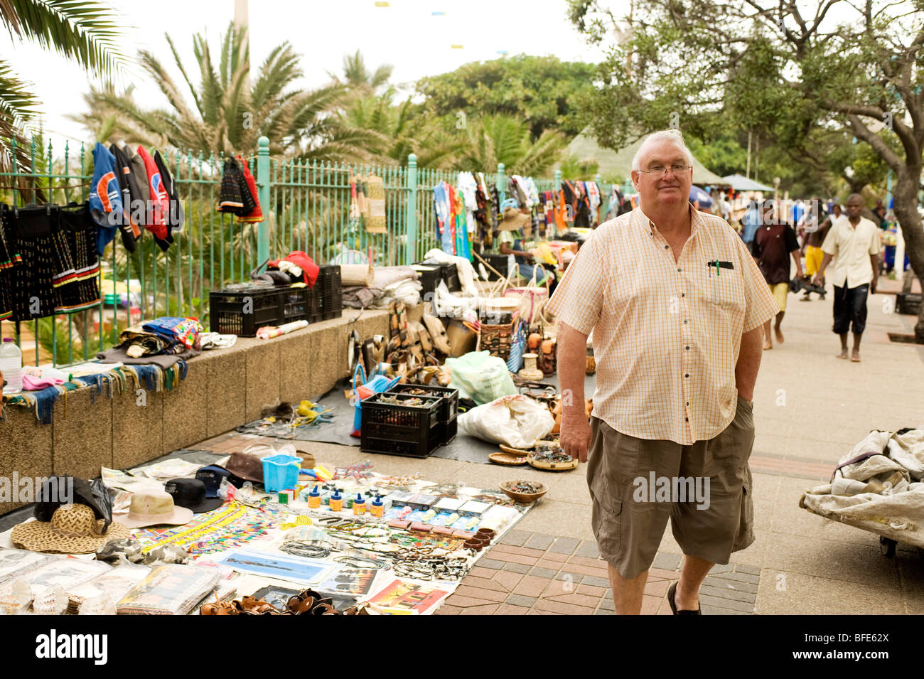 Durban beachfront african street market. Durban, South Africa Stock
