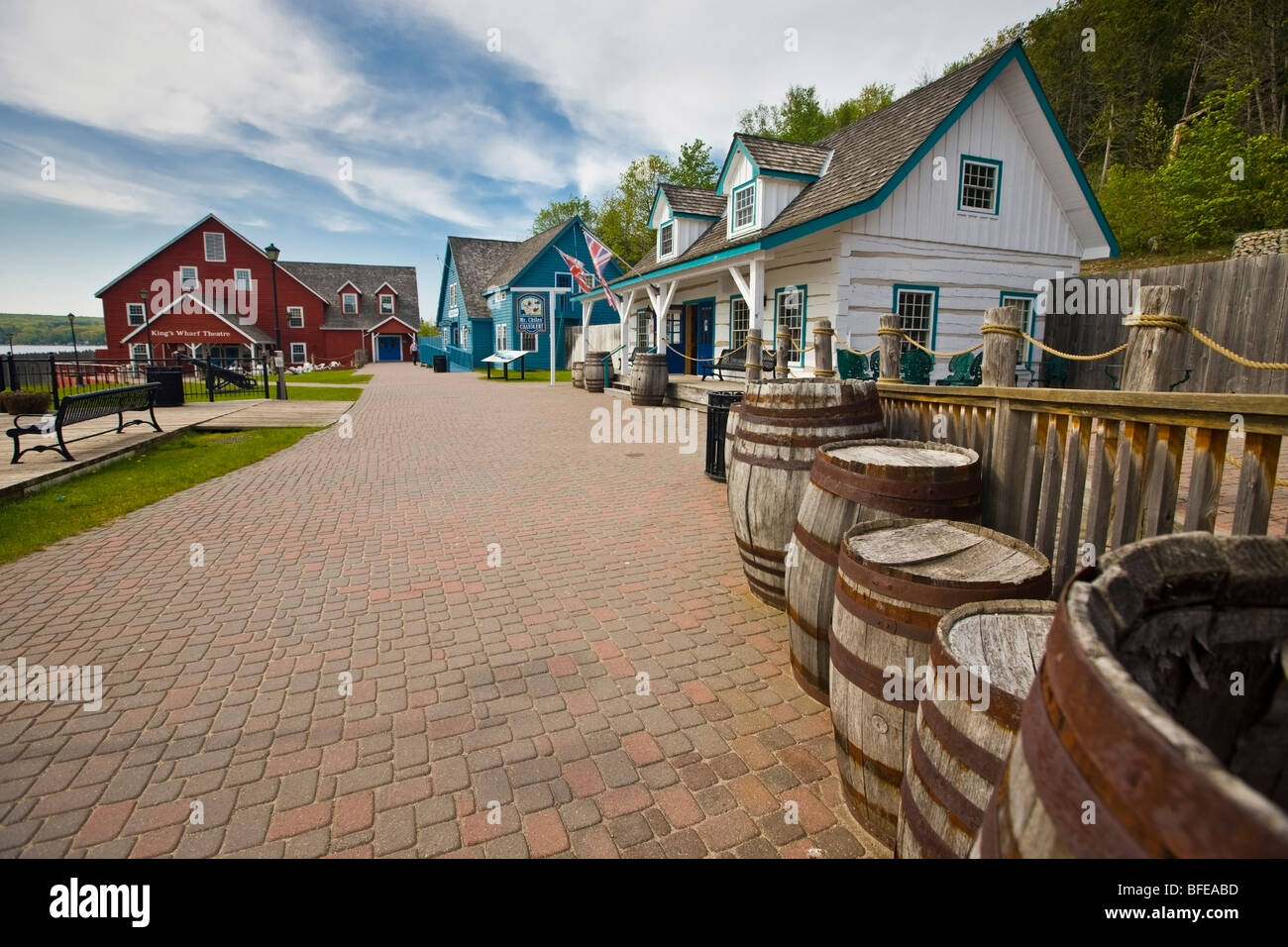 Entrance to Discovery Harbour and King's Wharf on the shores of