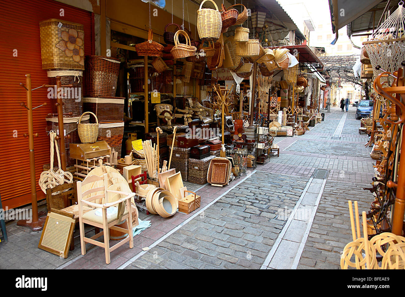 Traditional art and handmade objects in Thessaloniki city, Greece Stock