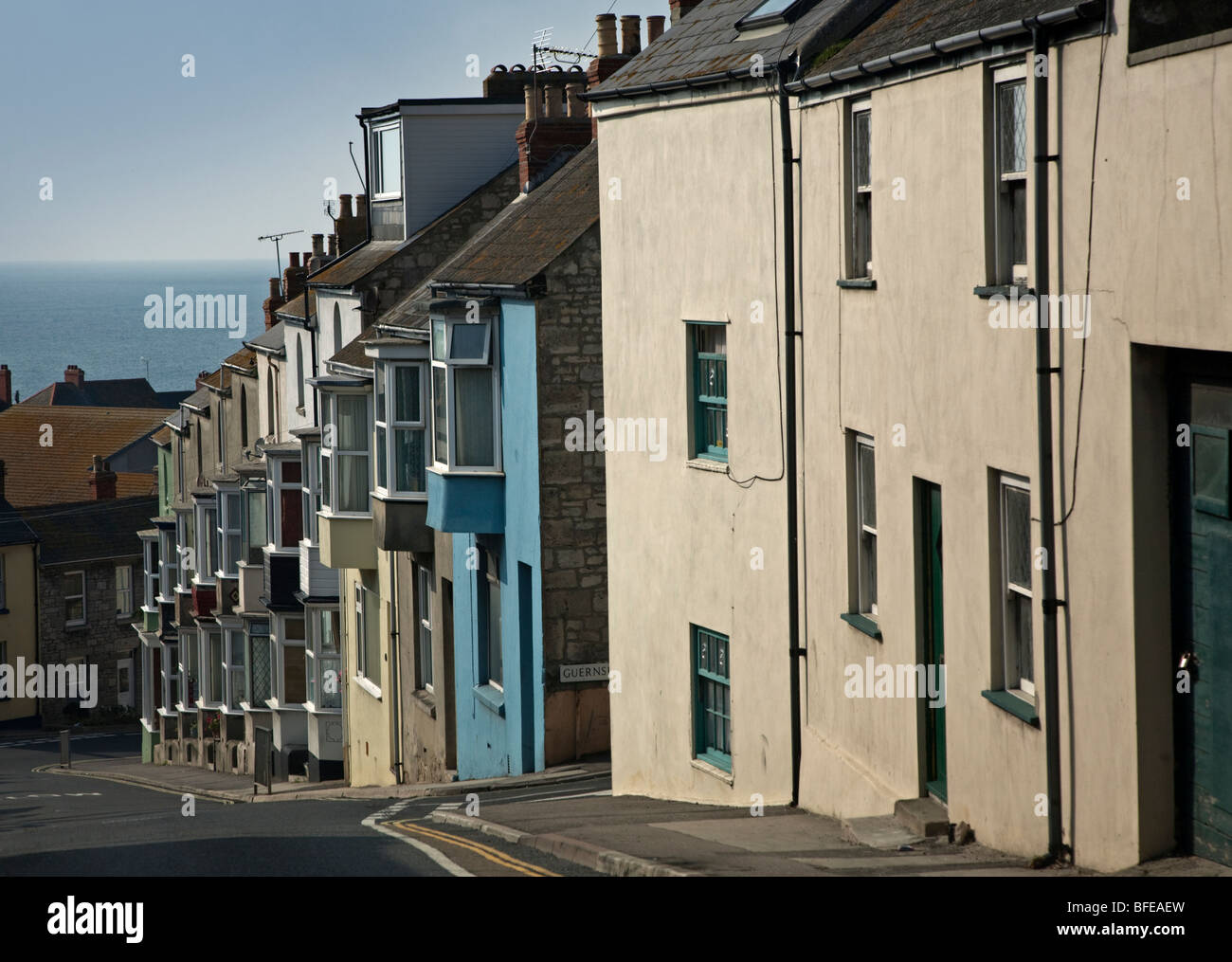 Terraced Houses in Portland, Dorset Stock Photo Alamy
