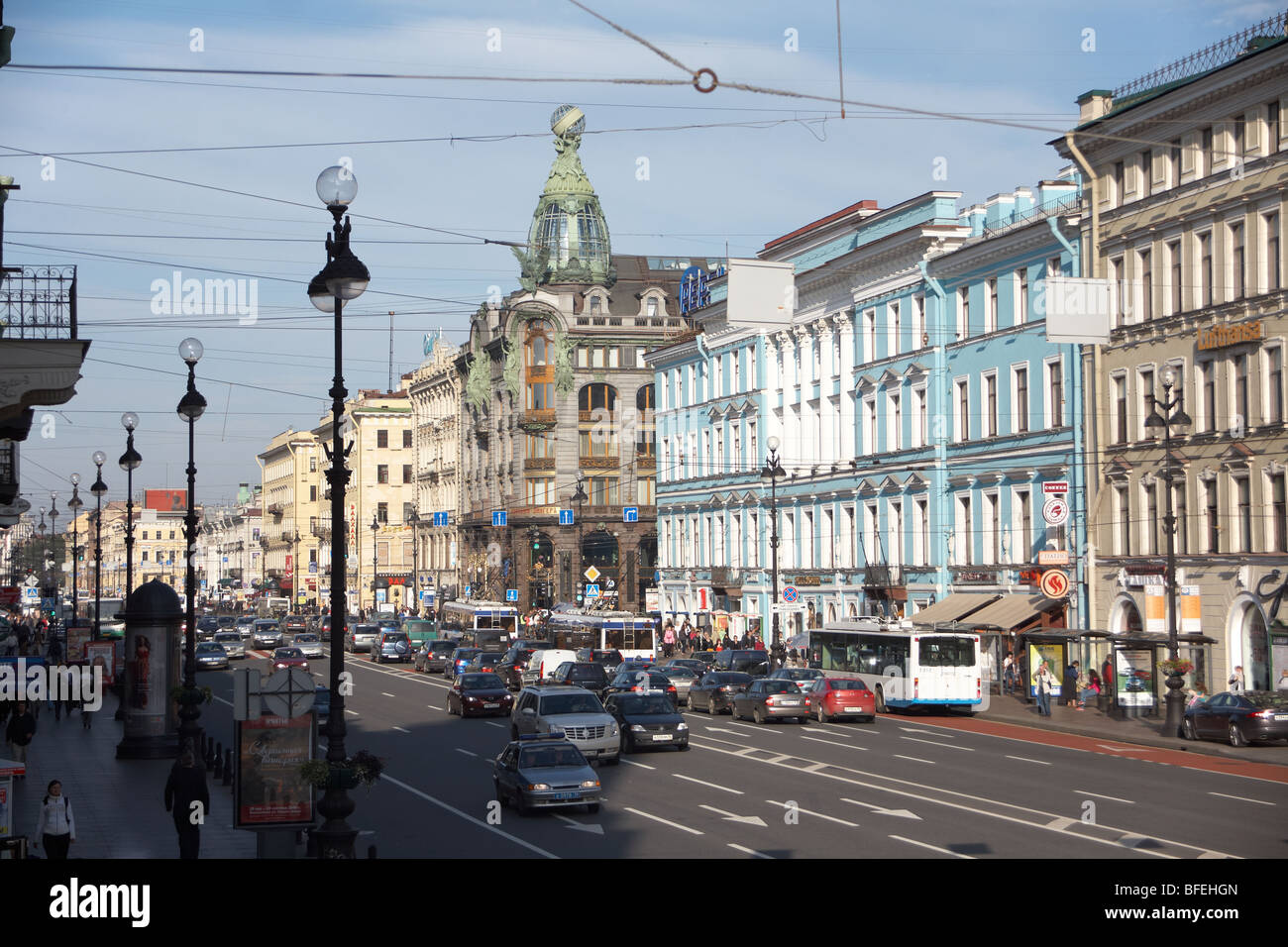 Singer House, Nevsky Prospect, St. Petersburg, Russia Stock Photo Alamy