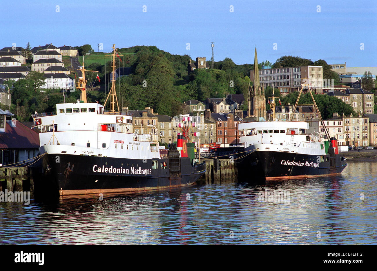 rothesay  calmac ferry harbour town isle of bute scotland uk gb Stock Photo