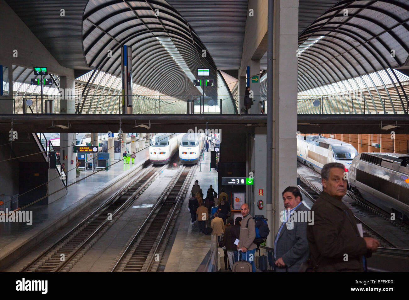 Renfe AVE High Speed Train in Santa Justa Station in Seville Spain