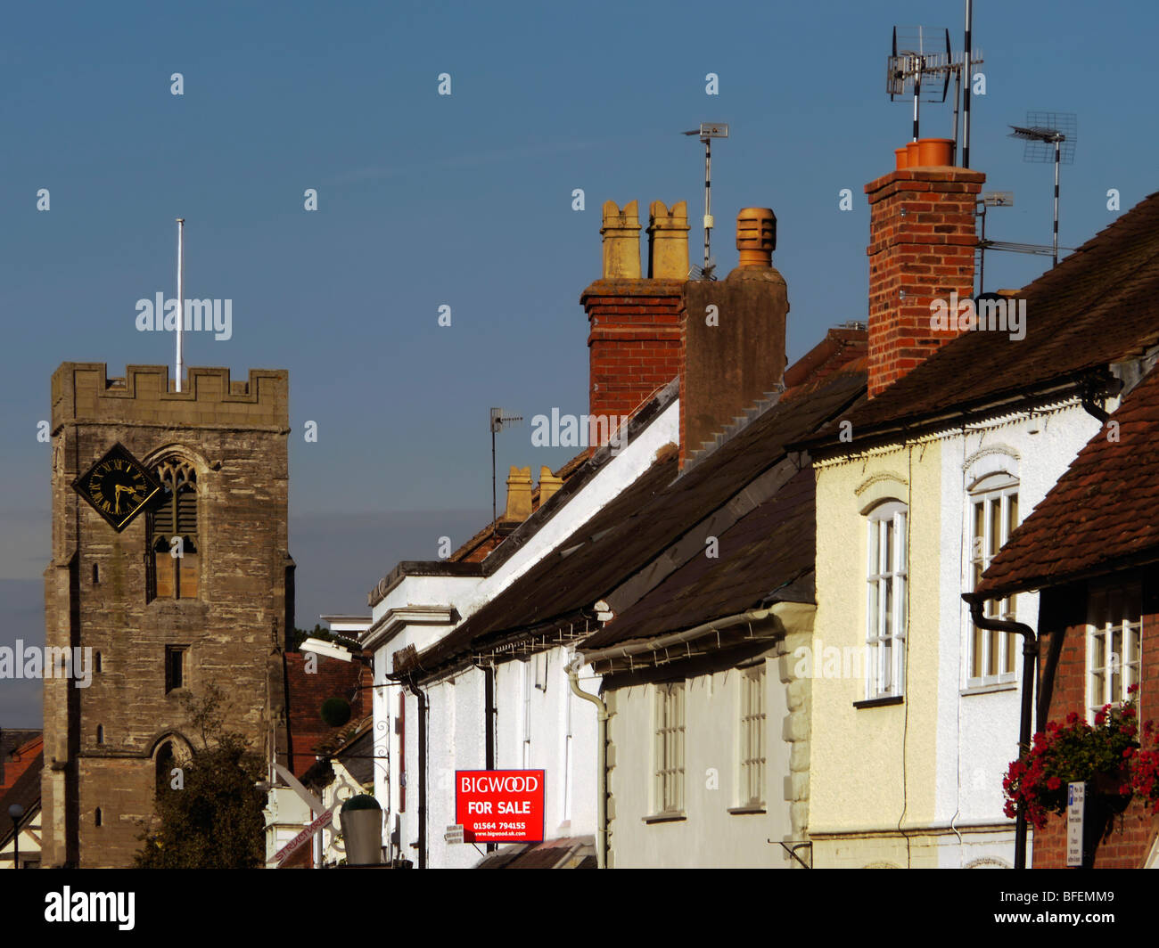 the high street henley in arden village warwickshire england uk Stock