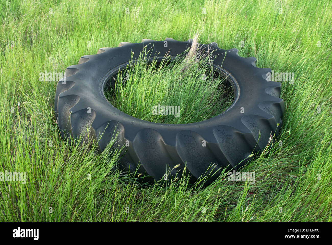 Tractor tire, Saskatchewan, Canada Stock Photo Alamy