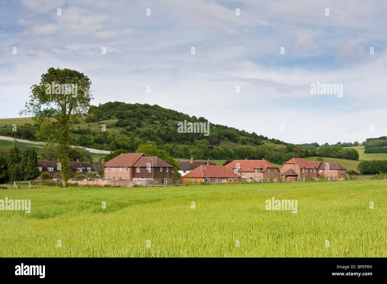 New development of homes on the outskirts of Singleton village, West