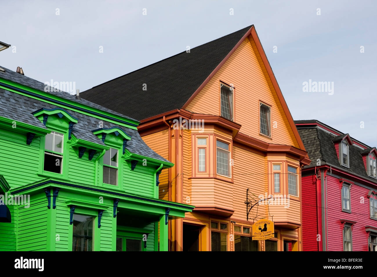 Colourful houses, Lunenburg, Nova Scotia, Canada Stock Photo Alamy