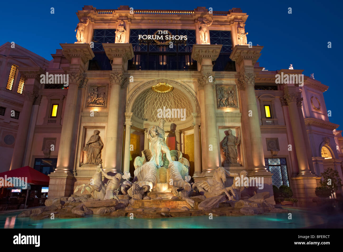Trivi Fountains - The Forum Shops at Ceasars Palace - Las Vegas Stock Photo