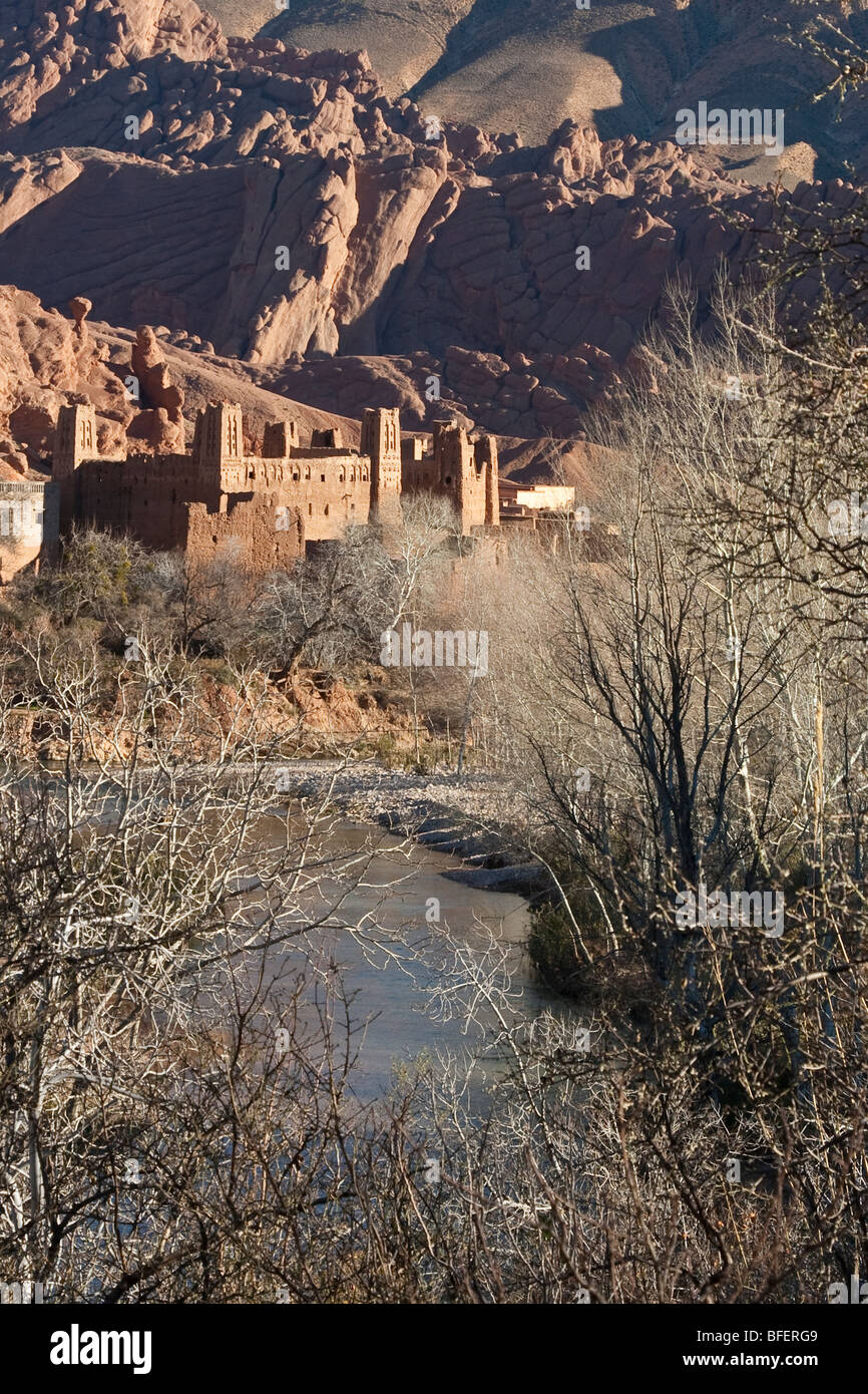 Kasbah in Dades Gorge in Morocco Stock Photo