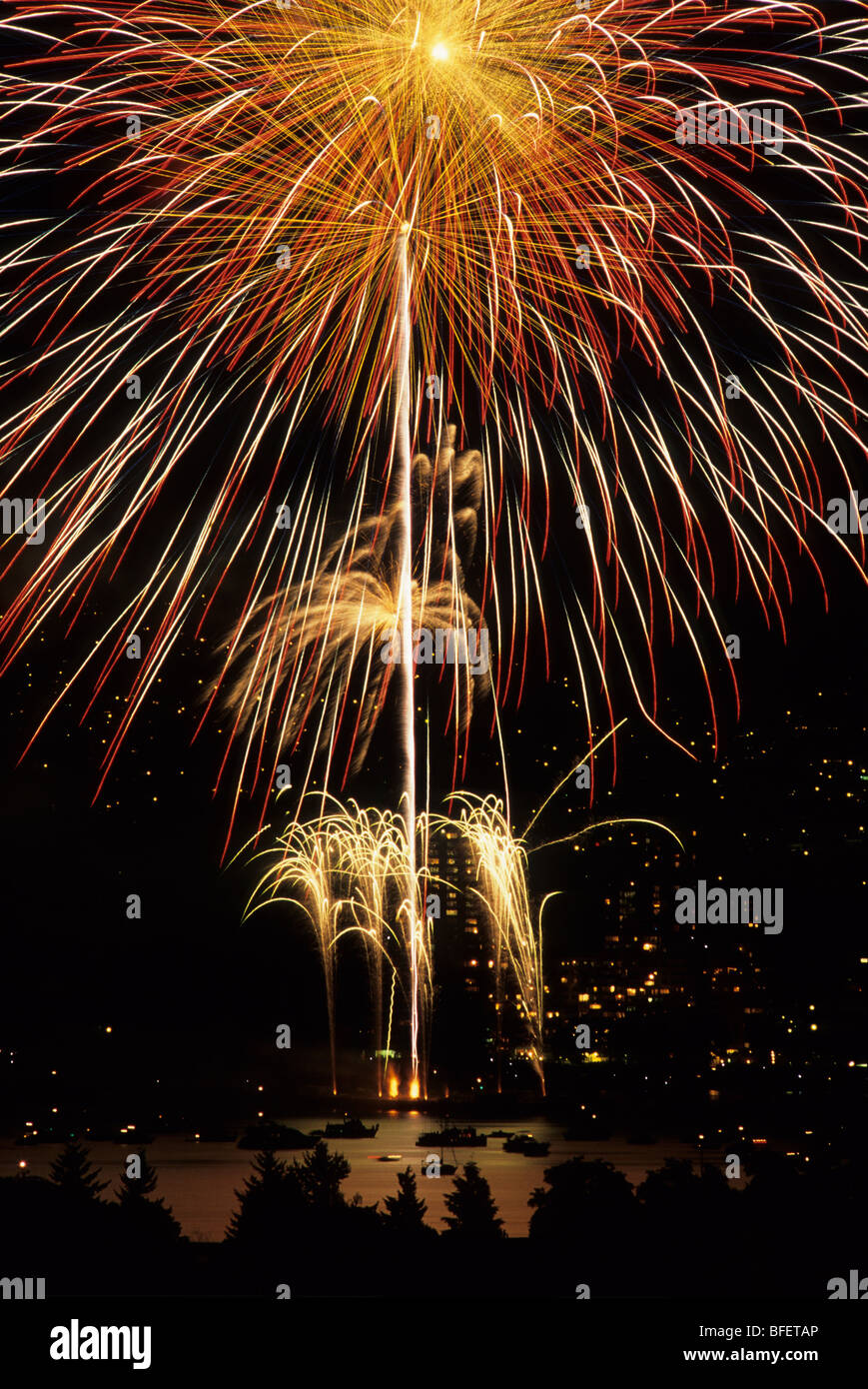 Fireworks, Vancouver, British Columbia, Canada Stock Photo Alamy