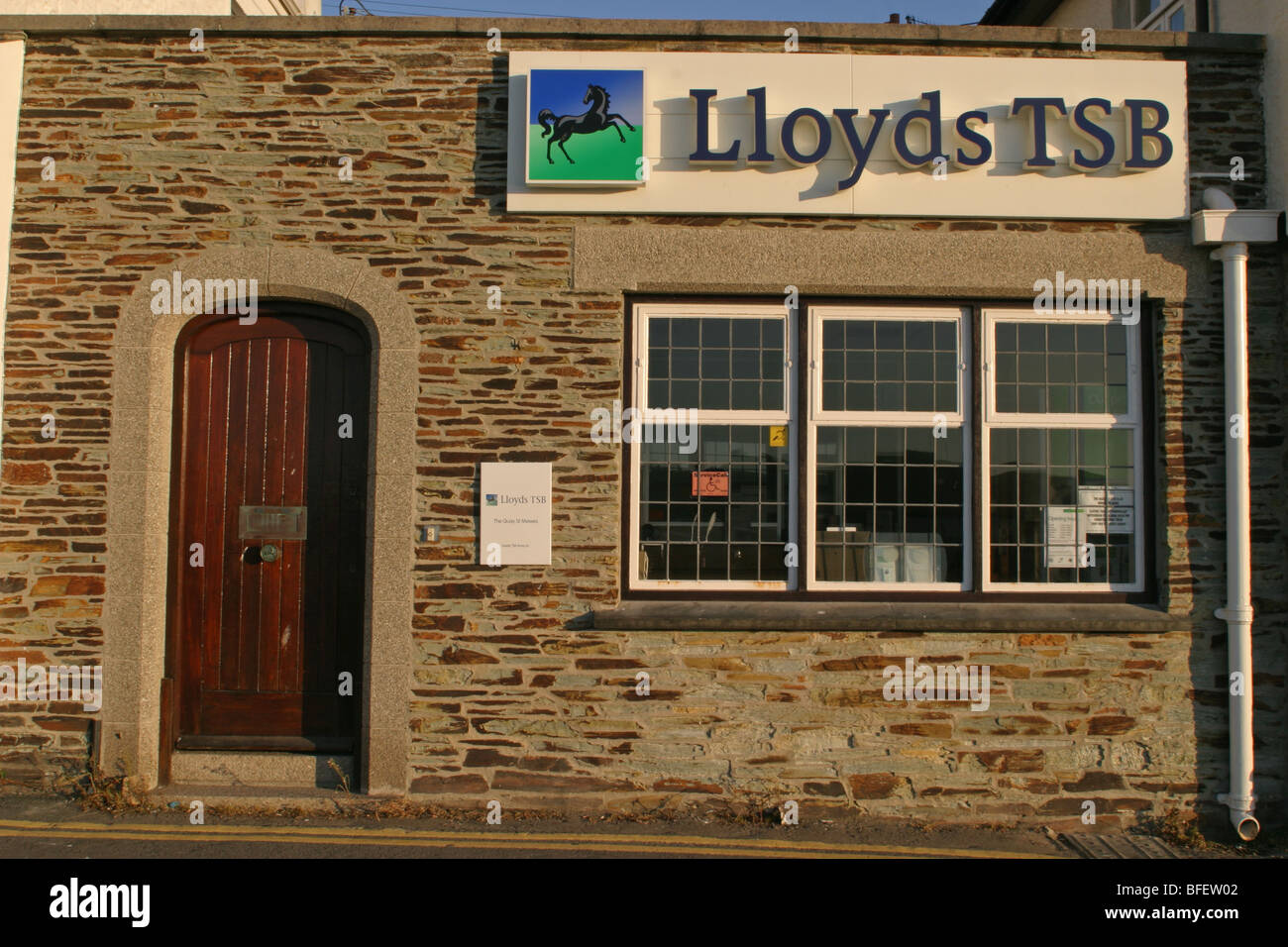 Lloyds TSB Bank St Mawes Cornwall UK Stock Photo