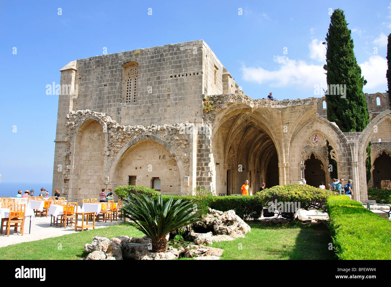 Bellapais Abbey, Bellapais, Kyrenia District, Northern Cyprus Stock Photo