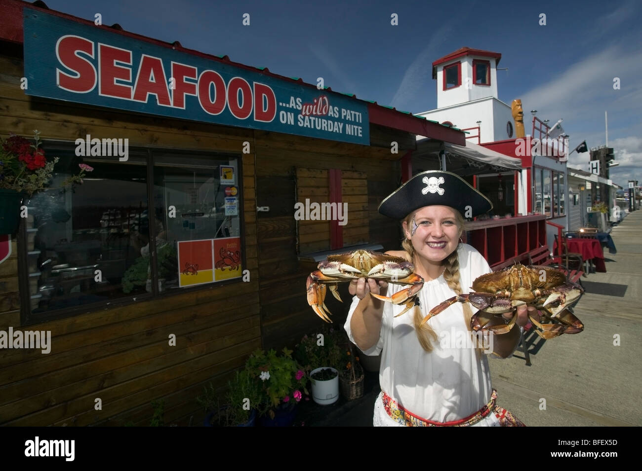 Fresh Dungeness crab served up fresh at the Campbell River marina