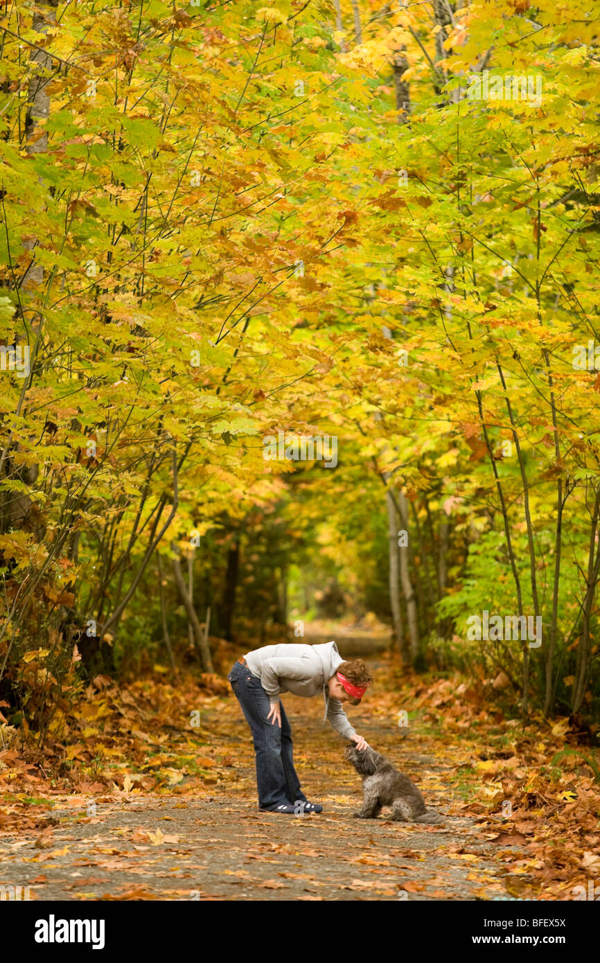 Greenways and walkways exist throughout Comox Valley and Autumn is an especially beautiful time to hit trails.  Courtenay Comox Stock Photo
