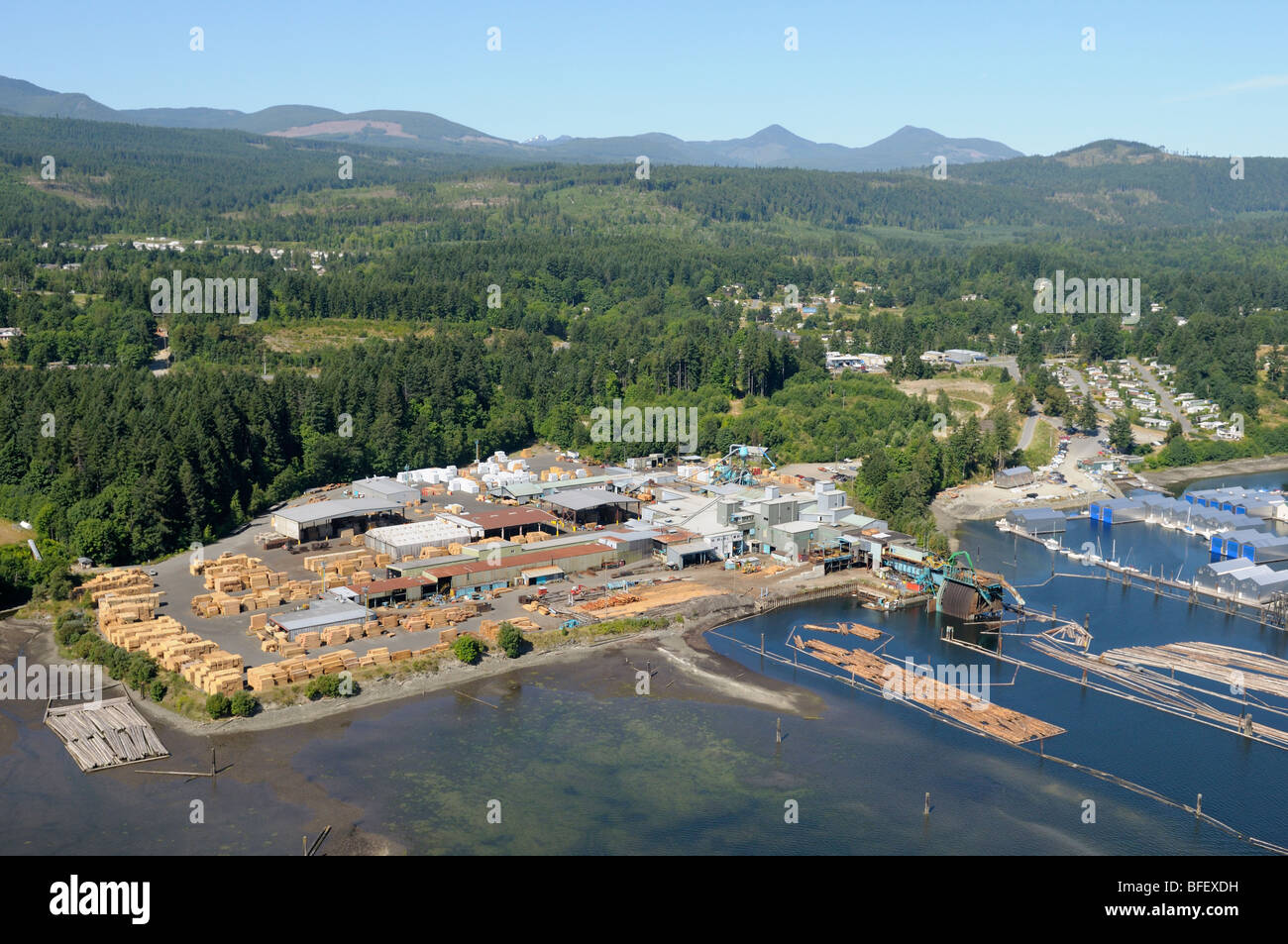 Logging operations, Ladysmith Harbour. Ladysmith, Vancouver Island