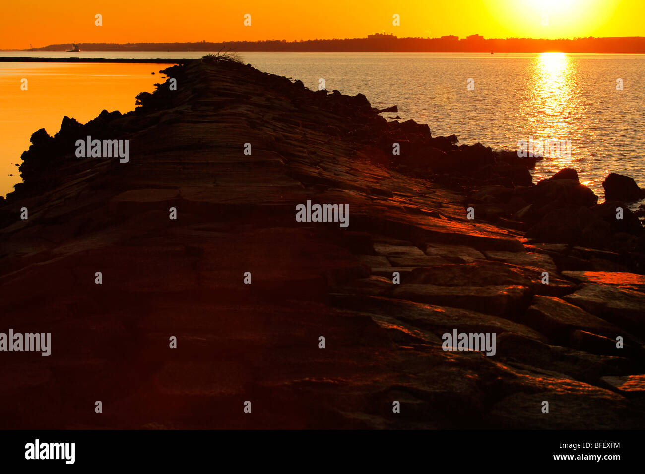 Historic Fort Fisher at sunset, Cape Fear, Wilmington North Carolina