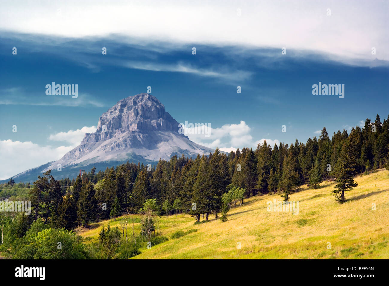 Crowsnest Mountain, Alberta, Canada, rockies Stock Photo Alamy